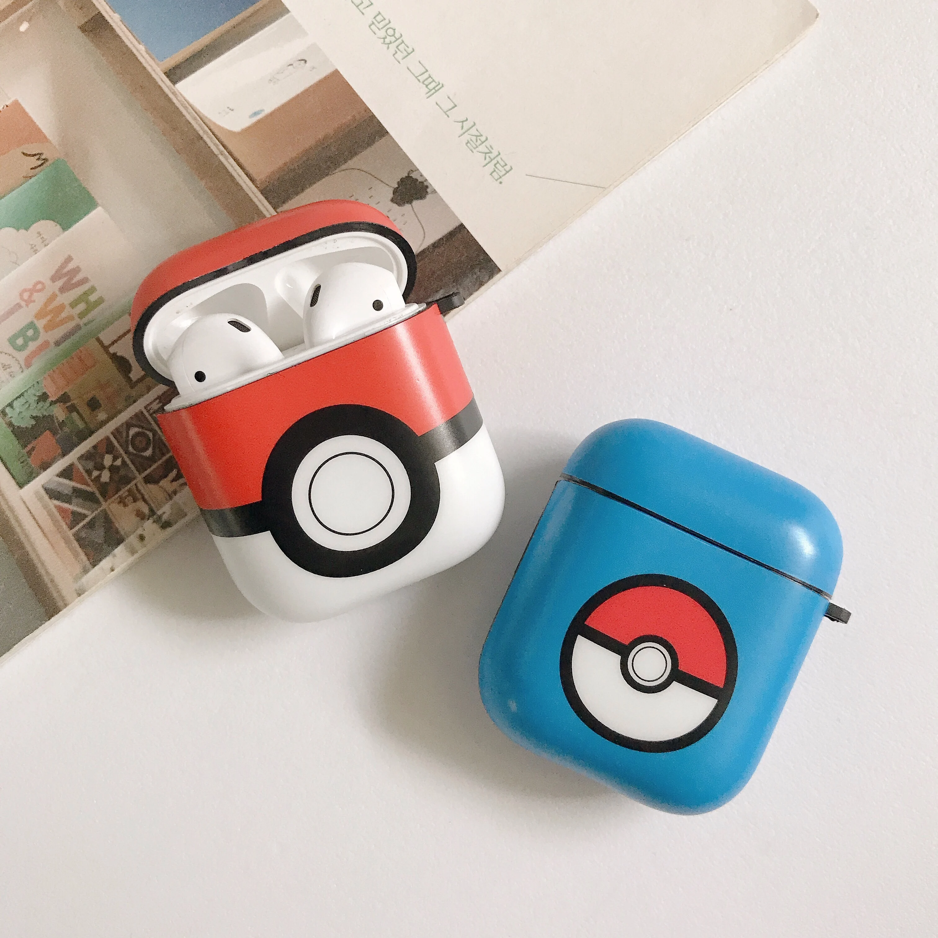Чехол для наушников Airpods 1/2 Pro чехол Pokemon Poke Ball Anime мягкий Apple Air Pods защитный