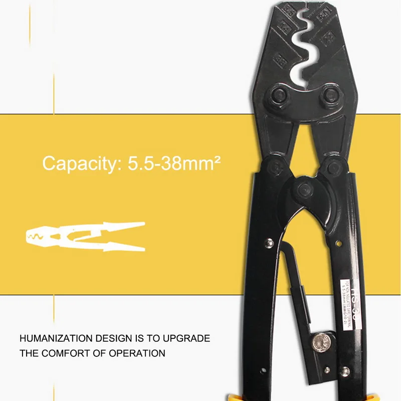 

Japanese Style Hs-38 5.5-38mm2 Crimping Piler For Terminal Crimping Pliers Ratchet Crimping Tools Pliers Durable Ergonomic