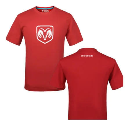 Футболка мужская с логотипом Dodge тенниска из хлопка Стильная майка коротким