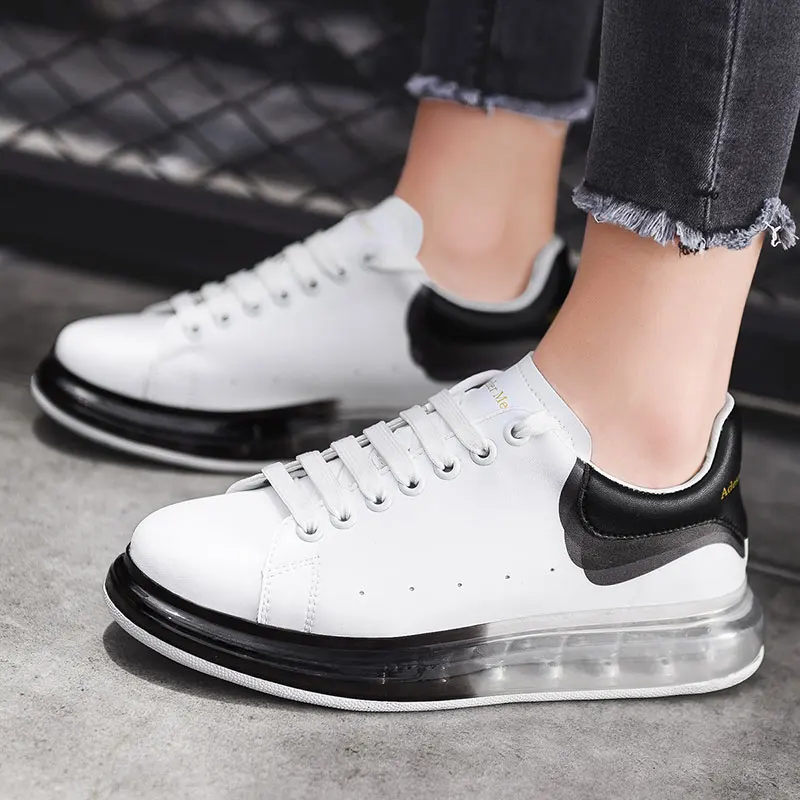 

Comfortable Men Casual Shoes 2019 New Men Shoes Light Breathable Air Cushion Men Sneakers PU Shoes Tenis Masculino Size 37-45