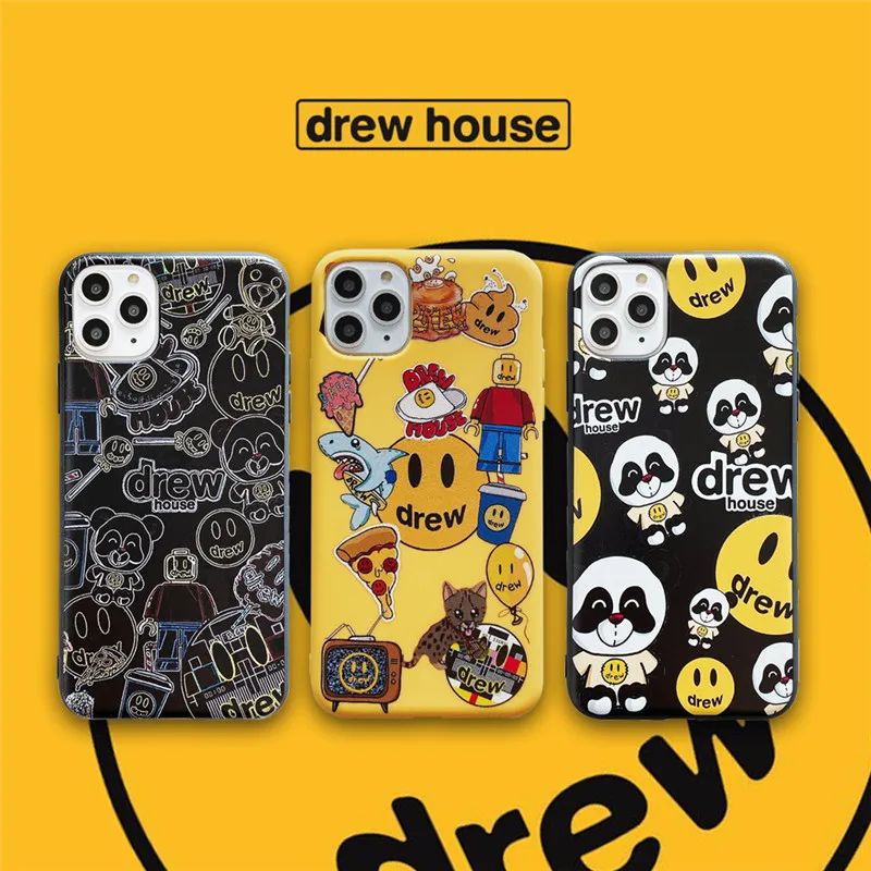 Justin Bieber Drew House Soft Silicone Case for iphone 6S 7 8 Plus X XR 11 Pro MAX 11Pro Luxury Brand Smiley Face Phone Cover | Мобильные