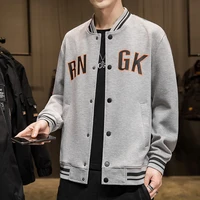 2021coat men spring autumn new tops baseball uniform korean style fashion trend loose single breasted letter casual jacket