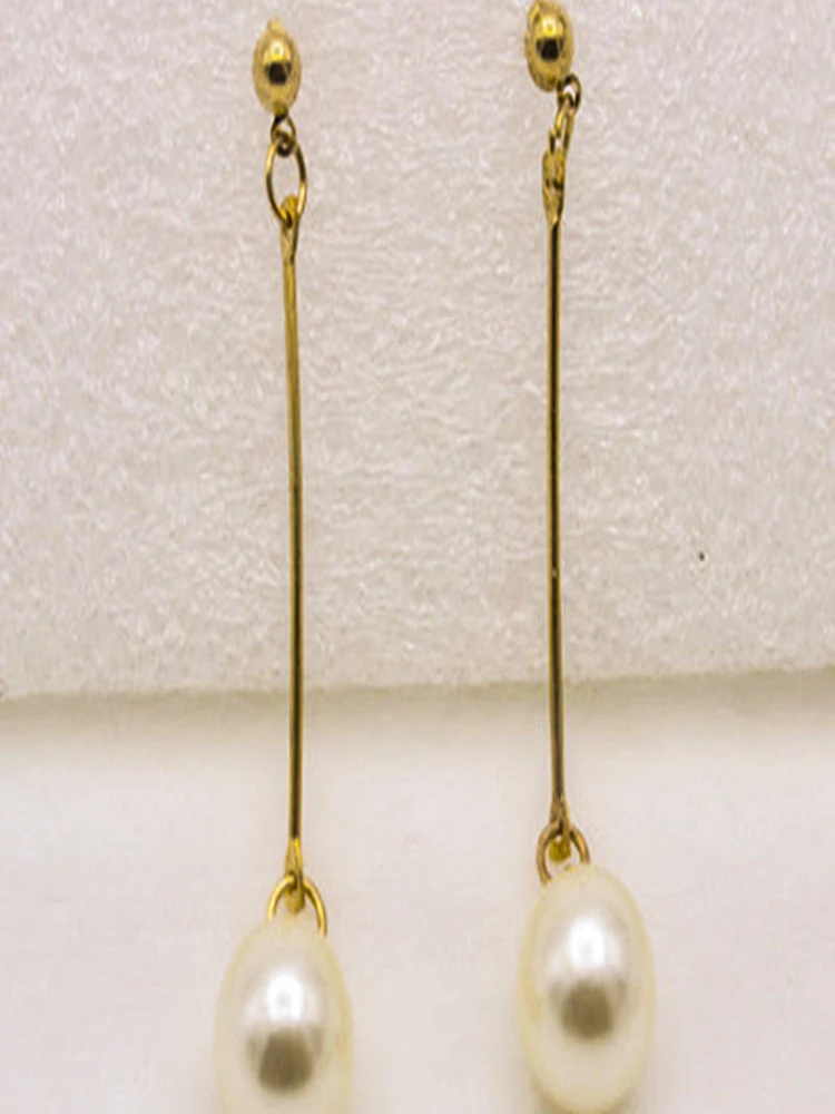 Длинные серьги подвески с круглым жемчугом летняя Корейская эстетика