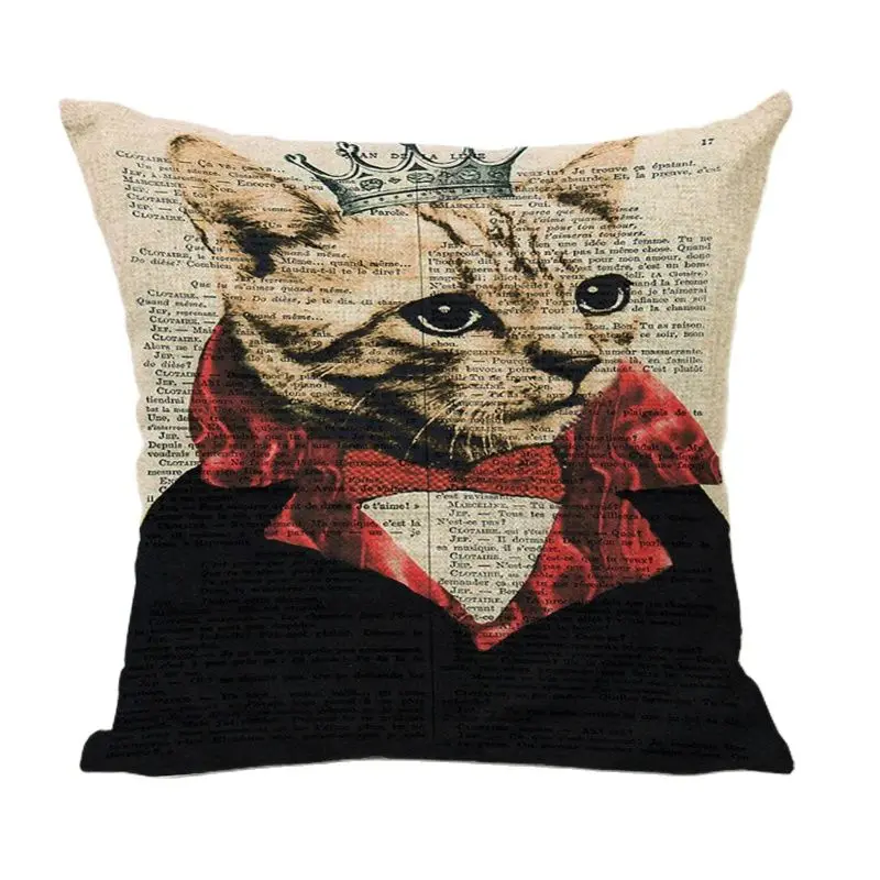Оптовая продажа наволочка для подушки Американский старый газета слон Павлин