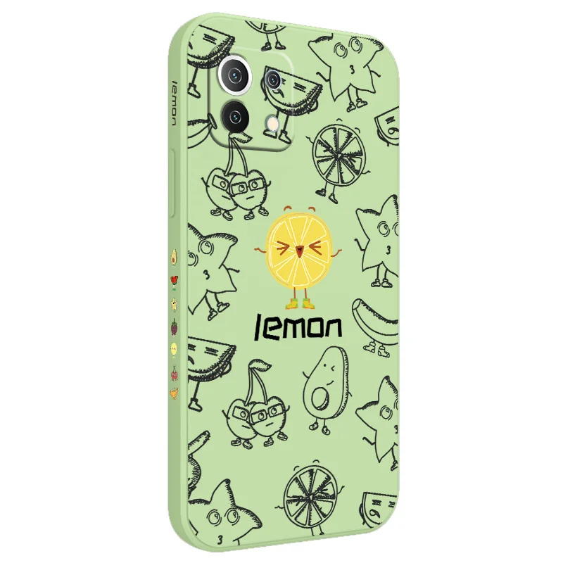 Avocado Silicone Case For Xiaomi Mi 11 11T 11i 10T 9T Camera Protective Soft Phone Back Cover On 10 10S 9 8 Poco F2 X2 F3 Pro
