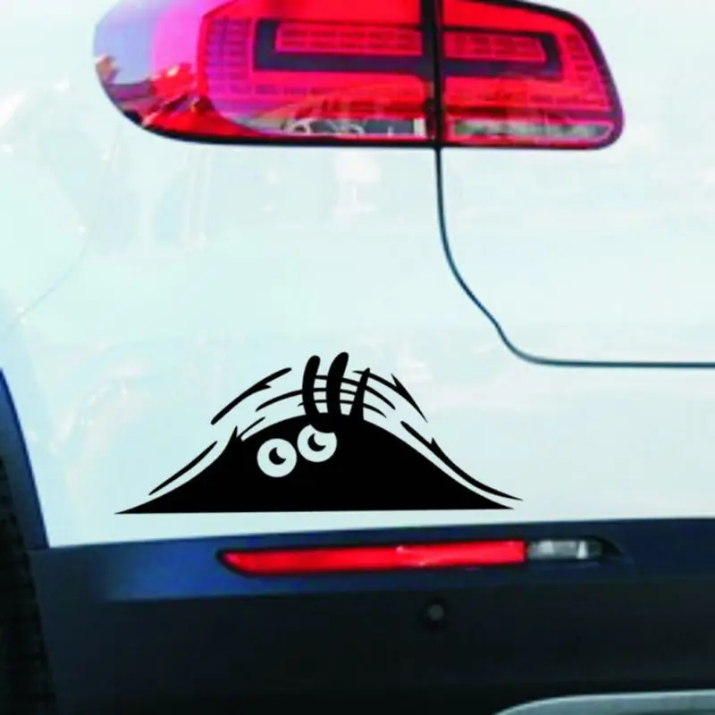 

Big Black Eyes Peeping Monster Car Sticker Poster Removable Home Decor Mural Background