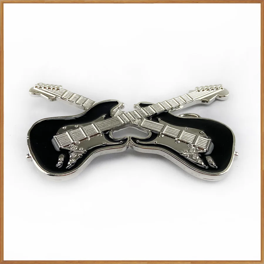 С пряжкой Клубные цинковый сплав двойной гитары джинсов в подарок ковбойском