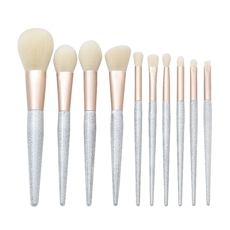 

10Pcs/Set Conical Handle Makeup Brush Set Blush Brush Powder Brush Professional Blending Brush Cosmetic Beauty Tools