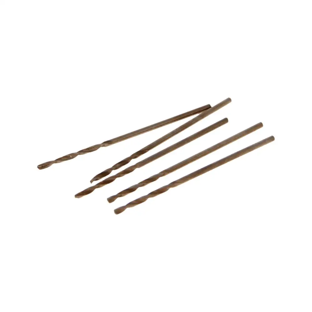 

Utoolmart 5pcs 1.1mm-3.4mm Twist Drills HSS-M35 Champagne 36-70mm Length Drill High Speed Steel Straight Shank Drilling