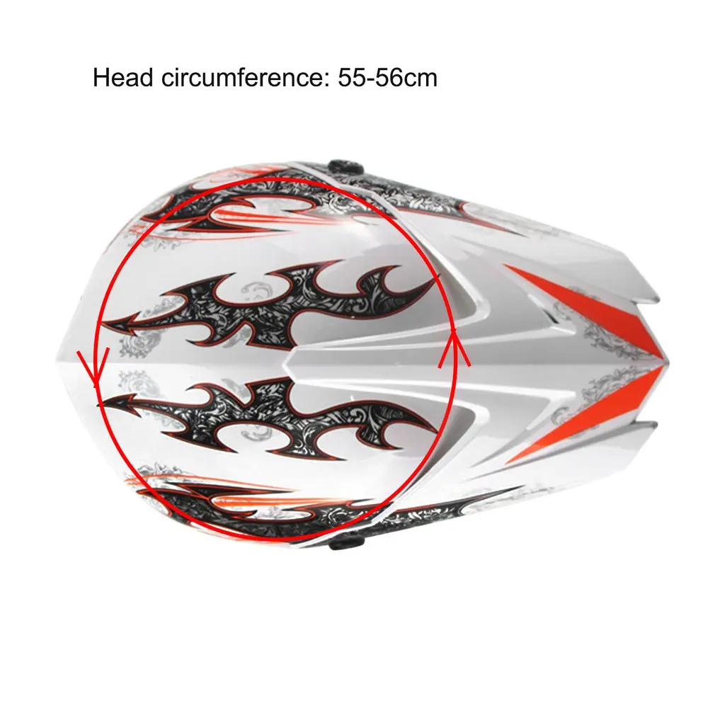 

3PCS/SET Breathable Motorcycle Helmet Lightweight Full Face Racing Motorcycle Safety Unisex ABS Shell Motorbike Helmet