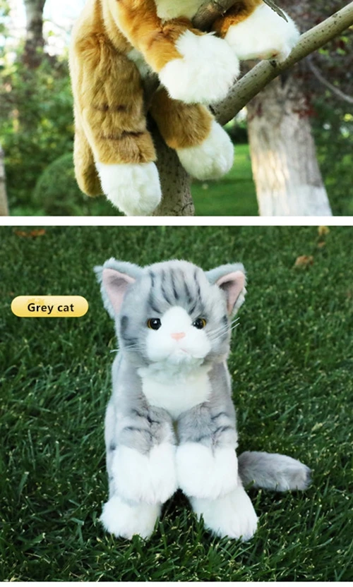 Милые плюшевые игрушки для кошек, реалистичные куклы для кошек, подарки для девочек, 20 дюймов, 50 см, DY50741