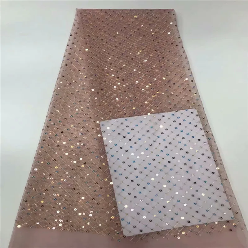 Африканская кружевная ткань высокого качества с блестками нигерийские