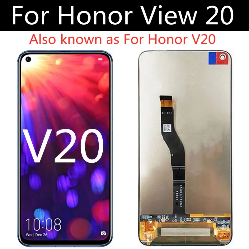 ЖК-дисплей 6 4 дюйма для Huawei Honor View 20 с сенсорным экраном и дигитайзером в сборе