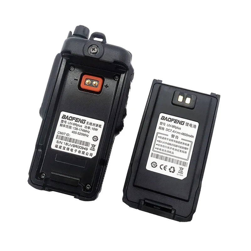 2 шт. Baofeng UV-9R PLUS 10 Вт Высокая мощность UHF VHF рация Водонепроницаемый морской CB радиостанции КВ трансивер Woki Toki любитель