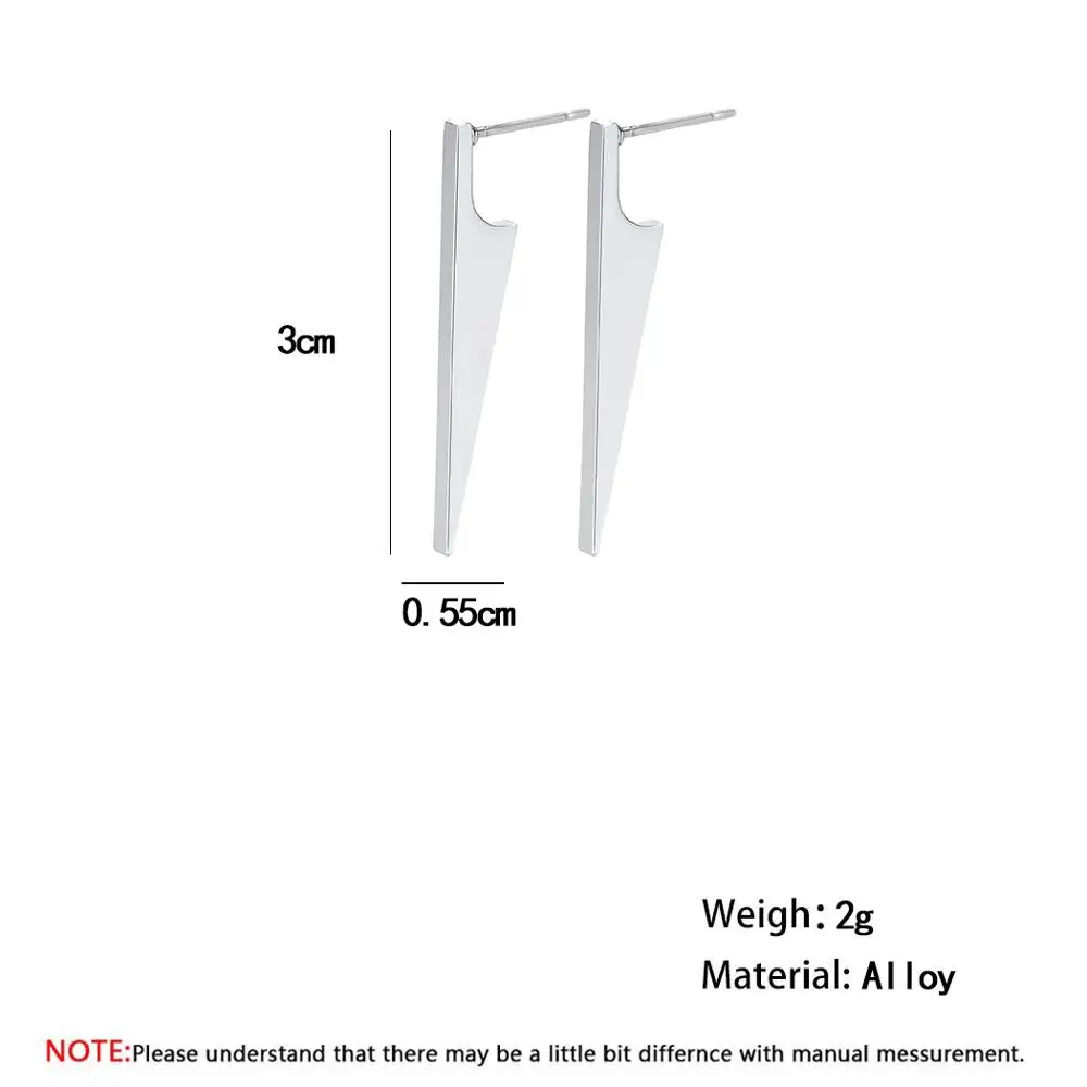 Женские Треугольные Серьги-гвоздики Chandler геометрические из нержавеющей стали в