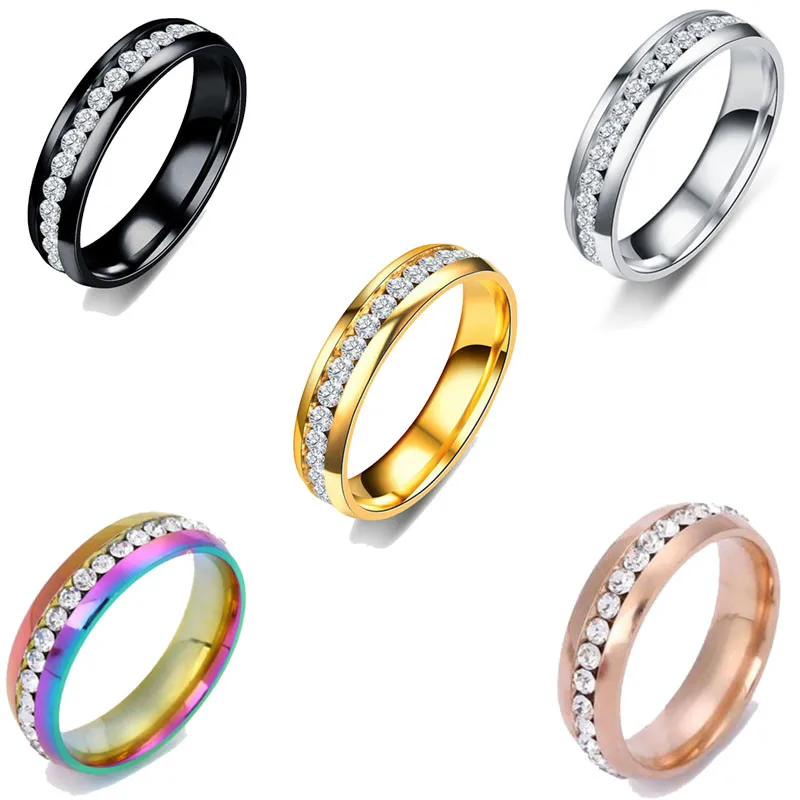 Для женщин Вес потери кольцо здоровья Нержавеющая сталь с бриллиантом