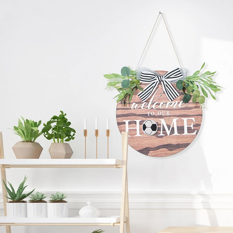 Деревянный знак входной двери для дома со сменным двором | Дом и сад