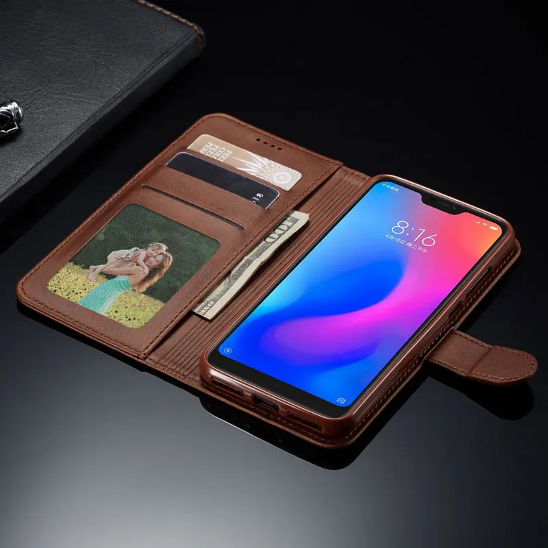 Чехол для телефона Xiaomi Mi A2 Lite чехлы кожаный бумажник Магнитный чехол книжка с