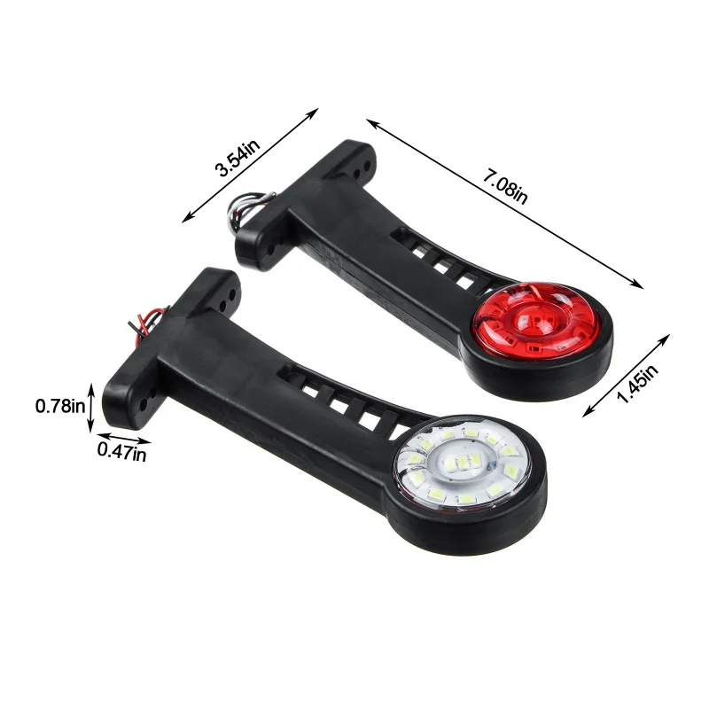 

2PCS 24V Car Lights Indicator Truck Elbow Side Marker Light Warning Signal Lamp Rear Tail Light for Trailer Van Lorry Bus