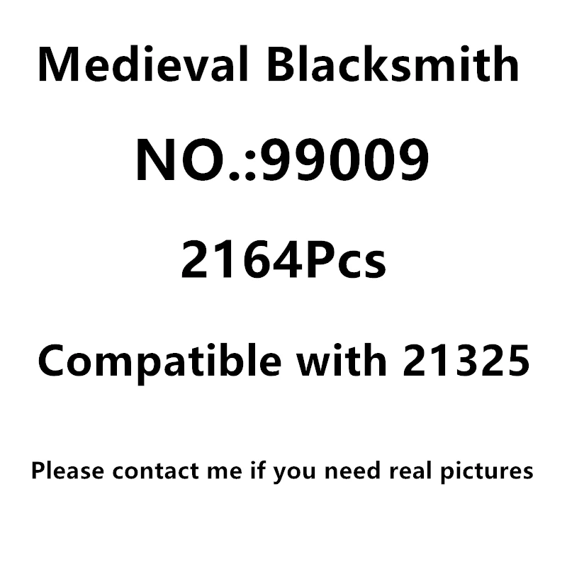 

IN Stock MOC Creative City Street Medieval Blacksmiths Model 99909 2170PCS Building Block Brick Set Toy Kid Birthday Gifts 21325