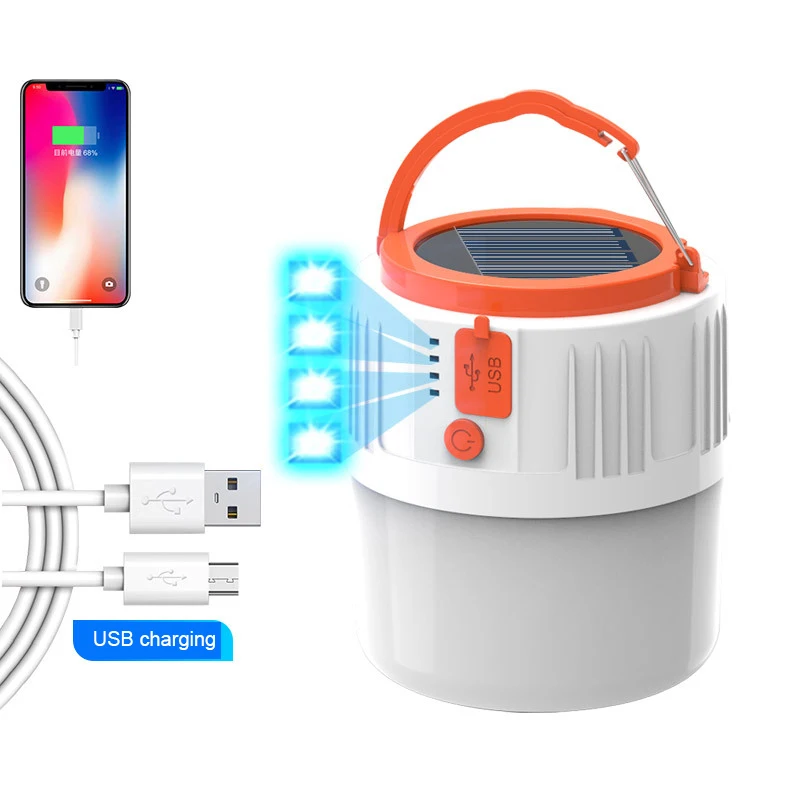 USB 42 лампа с бусинами для зарядки от солнечной батареи мобильный уличный