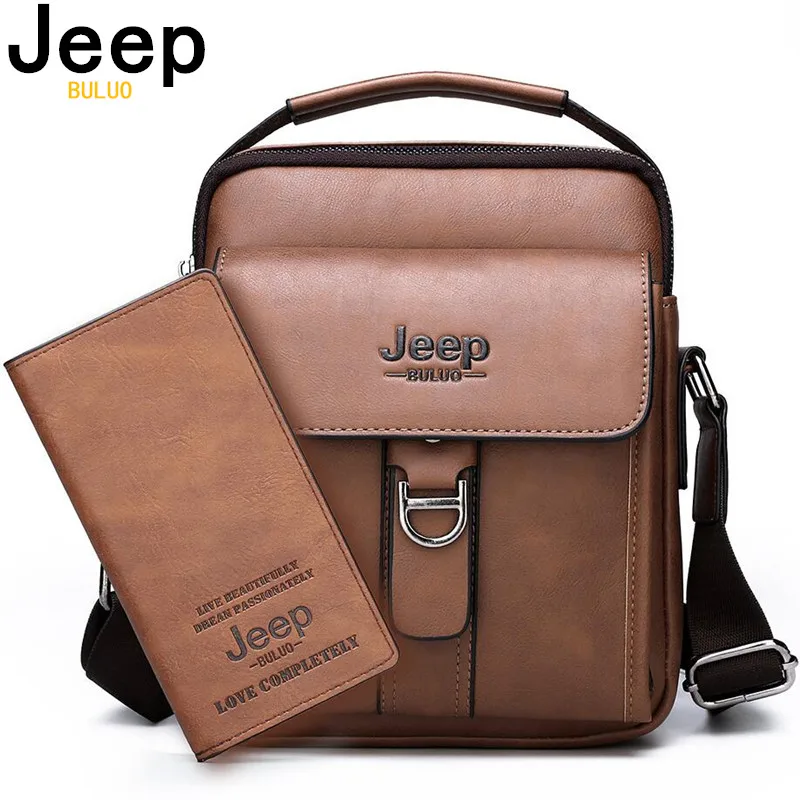 Брендовые новые высококачественные кожаные сумки JEEPBULUO через плечо для мужчин
