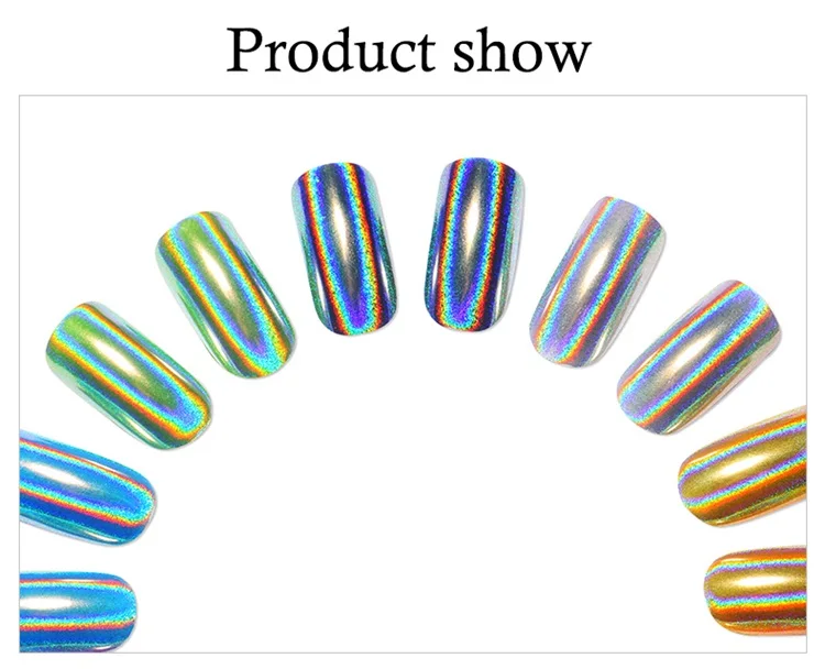 

Holographic Laser Powder Rainbow Nail Art Chameleon Glitter Peacock Chrome Powder Pigment Manicure Nail Gel Polish Glitter Dust