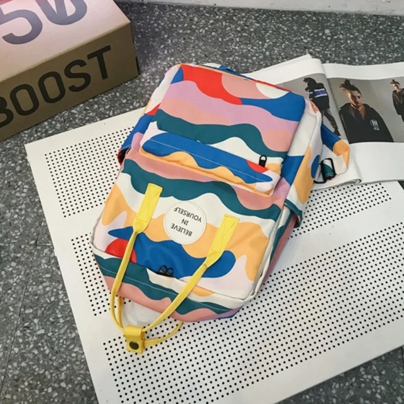 

Female Personality School Bags For Teenage Girls 2020 Nylon Travel Backpack Women Mochilas Sac A Dos Ladies Laptop Men Bag Pack