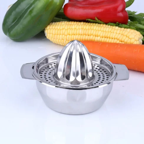 

Portable Lemon Orange Manual Fruit Juicer Stainless Steel Kitchen Accessories Tools Citrus 100% Raw Hand Pressed Juice Maker