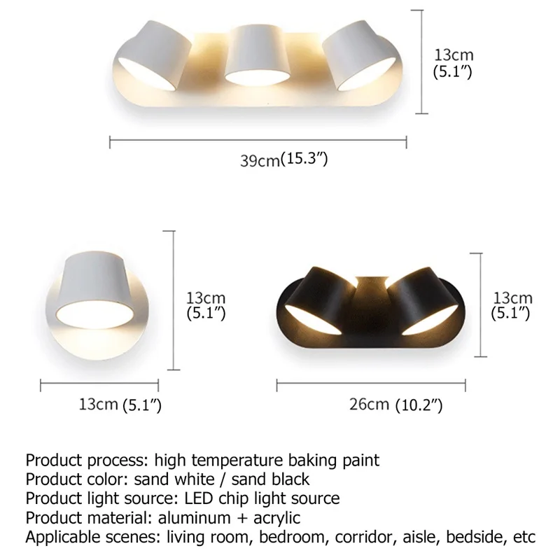 

8M Wall Lamp Light Contemporary Creative Sconces Outdoor Waterproof LED For Home