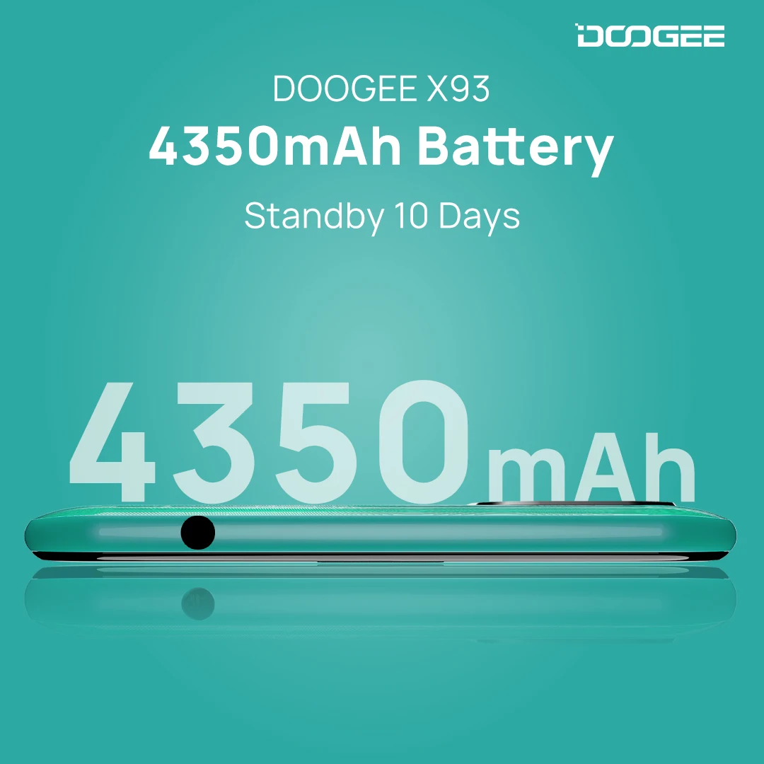 doogee x93 mobile phone 9 8mm thin and light body android 10 ai triple camera 8mp 6 1 waterdrop screen 4350mah smartphone free global shipping