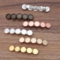 5pcs hair jewelry settings cabochon base blank bezel trays for 12mm cabochon cameo diy hairpins spring clip jewelry findings