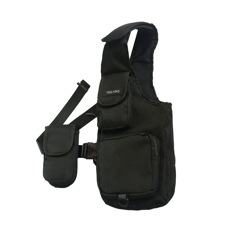 

Hip-Hop New Men Vest Bag Retro Fashion Street Style Removable Composite Chest Bag Unisex