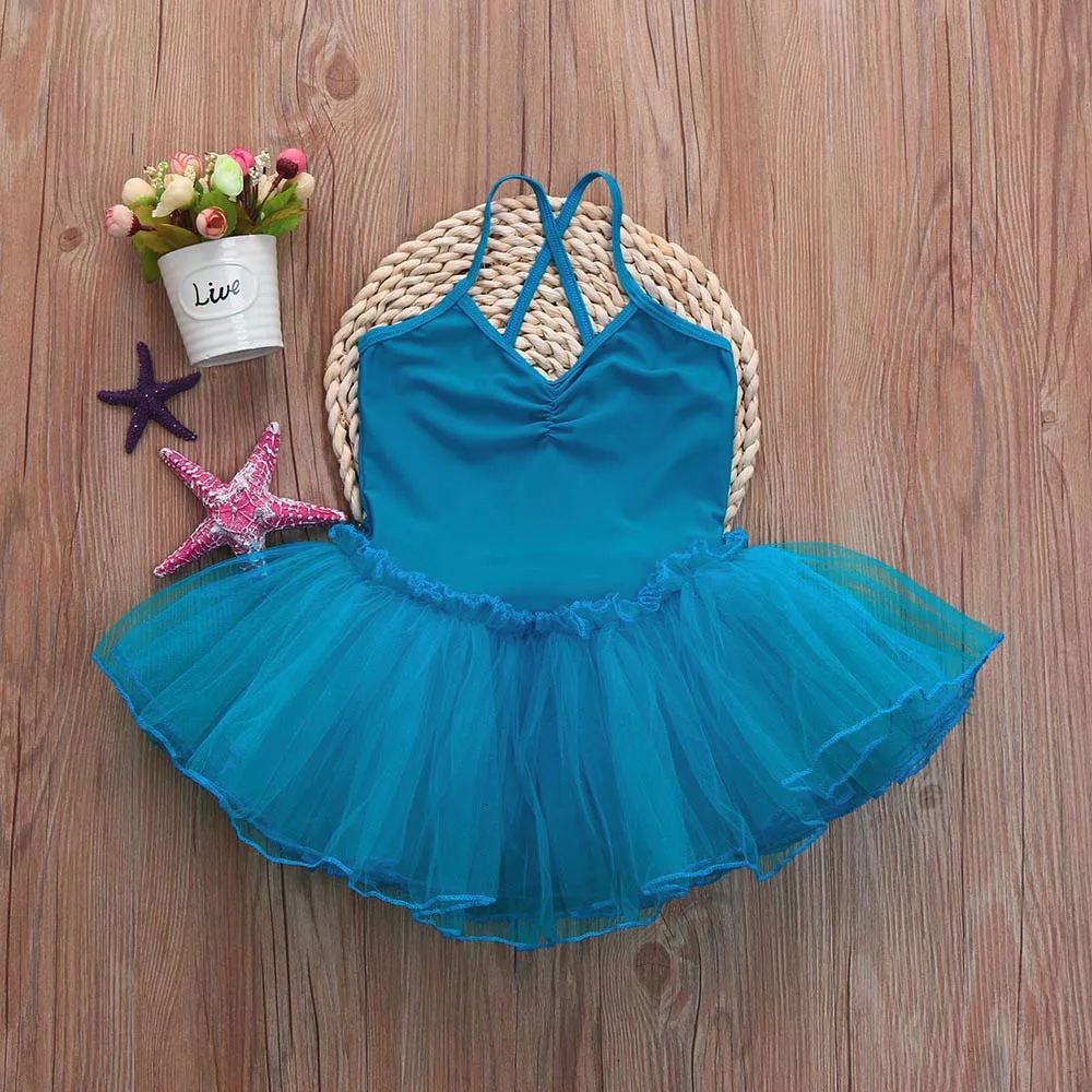 Балетное платье для маленьких девочек Трико-пачка танцев Гимнастический ремешок