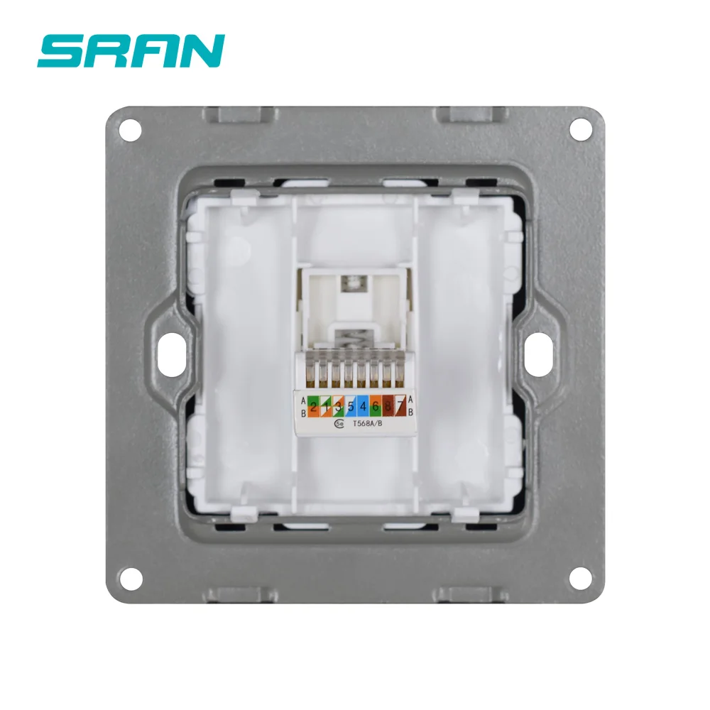 Розетка стеновая SRAN rj45 5 категорий компьютерный сетевой интерфейс новая