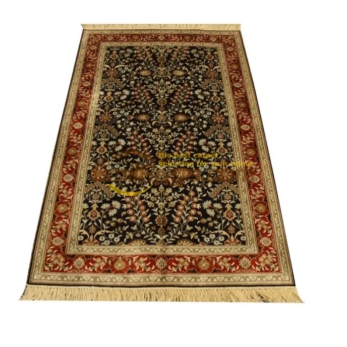 

Persian Traditional Wool And Silk Rugs Handmade Hand Knotted Fine Carpet
