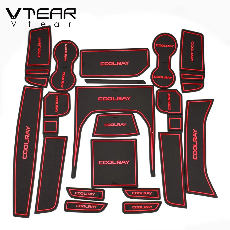 

Vtear для Geely Coolray SX11 BelGee X50 противоскользящая накладка на дверь автомобильный коврик для чашки внутренний слот подушка для стайлинга аксессуары Запчасти