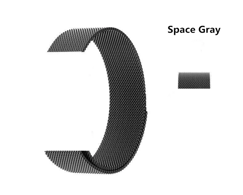 Space Gray Миланская петля для apple watch band 4 3 2 1 для iwatch 38 мм 40 мм 42 мм 44 мм Магнитная застежка Браслет ремешок - Цвет ремешка: Space Gray