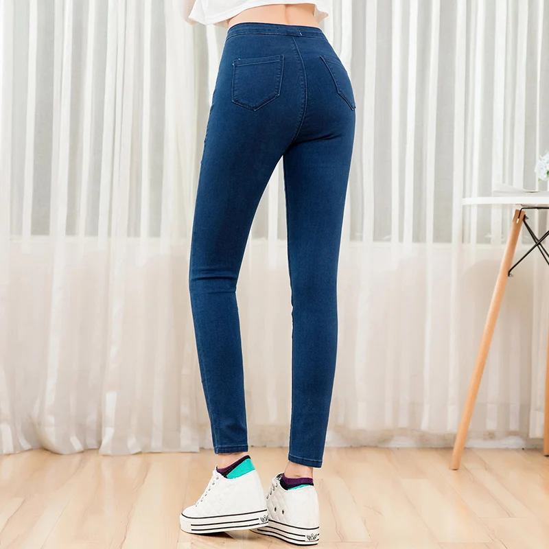 Женские узкие джинсы стрейч LEIJIJJEANS, черные повседневные брюки-карандаш, джинсы с высокой посадкой, полной длины, с эффектом пуш-ап, большие размеры, лето