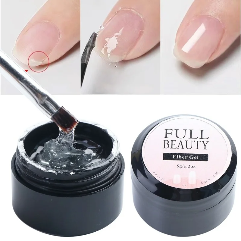 5g Creacked Repair Glue Nail Fiber Silk Extension Gel Silk Fiberglass UV Builder Polish Prolong Gel Manicure Accessorie