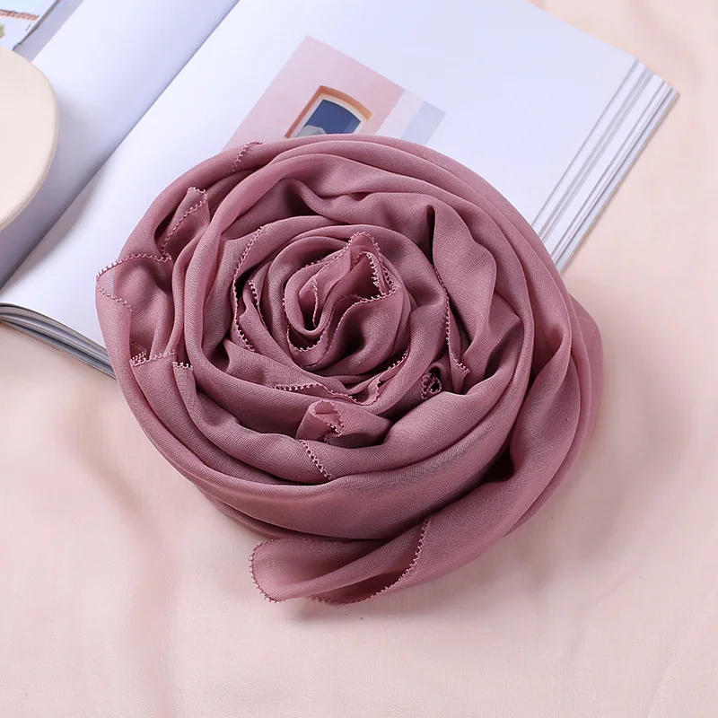 Хиджаб для мусульманской женщины 10 шт./лот однотонные мягкие тяжелые простые