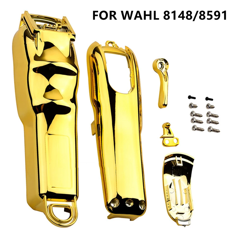 

5Pcs/set Electric Clipper Shell Electroplating Rose Gold Silver Modified Cover Barber Trimmer DIY Tools For Wahl 8148/8591 Y0707