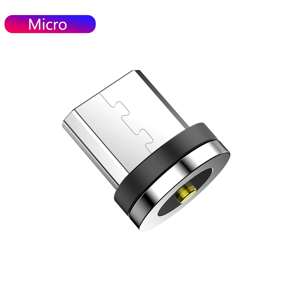 Магнитный Micro usb type-C кабель для iPhone 11 Pro XS Max 7 8 Plus samsung Android 3A кабель для быстрой зарядки и передачи данных 2 м USBC type C зарядное устройство - Цвет: Only Plug For Micro