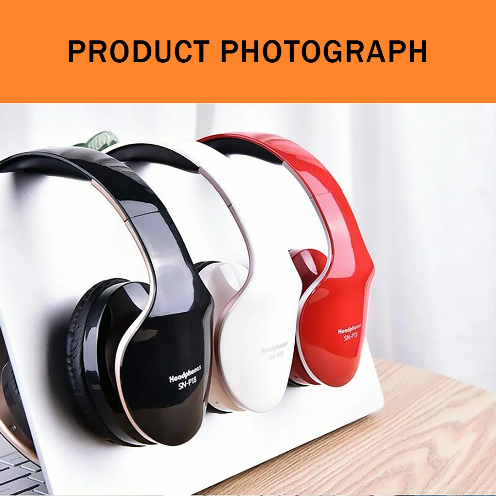 

Foldable Wireless Headphones Bluetooth Headset Stereo Headphone Gaming Earphones With Microphone For PC Mobile phone Mp3