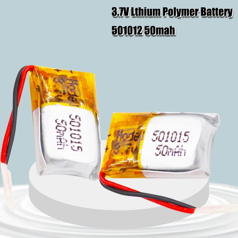 

3.7V 50mah 501012 lithium polymer lipo rechargeable battery for i7s/i8/i9/i12TWS bluetooth headset MP3 MP4 speaker Smart wear