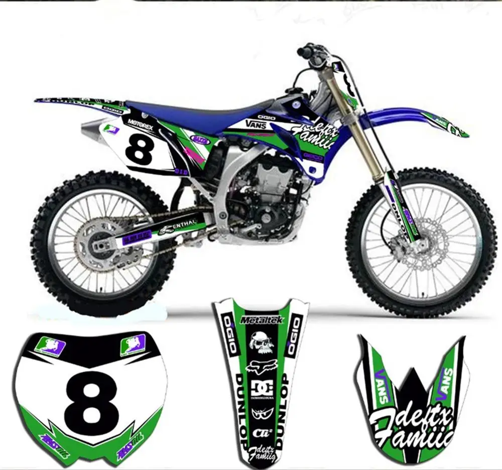 Стиль команда графика наклейки комплекты для YAMAHA YZ250F YZ450F 2006 2007 2008 2009 YZF250 YZF450 YZF 250 450 YZ 250F 450F