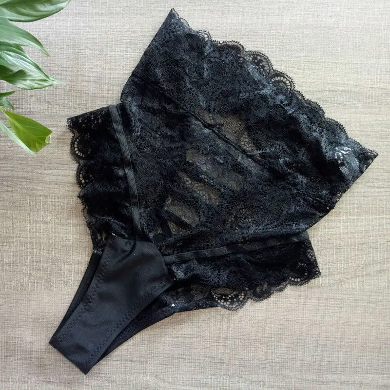 

Womens New Sexy G-String Briefs Thong Lingerie Underwear High Waist Lace Panties