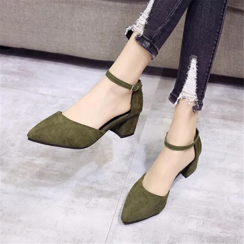 Прямая продажа с фабрики босоножки на низком каблуке для женщин Ремешок