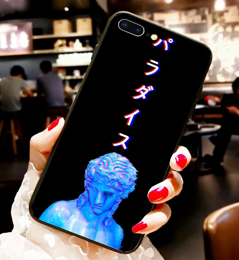 Чехол для Телефона iPhone 6 6s 7 8 Plus X XR XS Max мультяшная статуя абстрактный Рисунок
