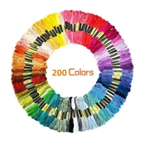 lot 200 multi colors cross stitch floss cotton thread embroidery sewing skeins